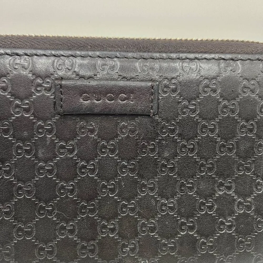 Gucci Micro Guccissima Brown Leather Wallet - Picture 2 of 8